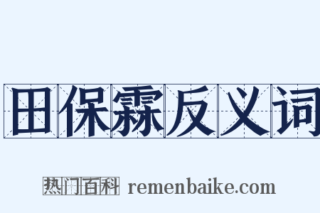 田保霖反义词是什么意思的图片